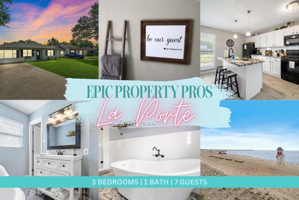 Sleep 7 In This 3 Bedroom Home Walking Distance Sylvan Beach With Game Room Work Area High Speed Wifi La Porte Close To Kemah Nasa Exterior foto